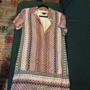 J. Crew Multicolor print shirt dress